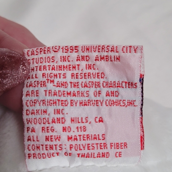 Vintage 1995 Dakin Casper The Friendly Ghost Plush Hand Puppet - Picture 10 of 12